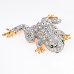 #89 Fashion High Sense Versatile Brooch Personality Designer Model Three-Dimensional Frog Shape Large Brooch