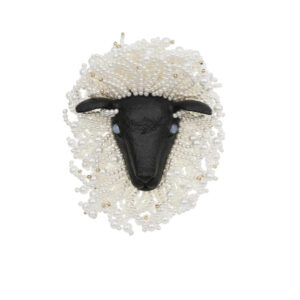 #90 Fashion High Sense Versatile Brooch Personality Designer Model Three-Dimensional Lamb Shape Large Brooch