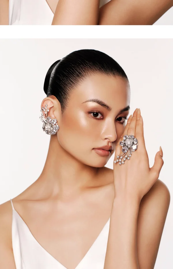 #86 Fashionable High-Grade All-Match Earrings Personalized Designer Model Three-Dimensional Flower Shape Earrings - Image 5