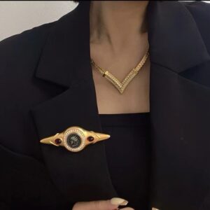 #92 Fashion High-Grade Brooch Dinner Elegant Retro Brooch Personality Designer Model Brooch