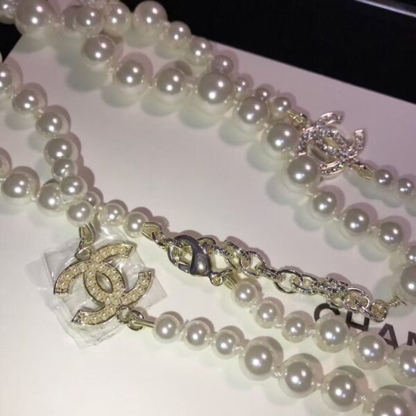 #85 Fashionable High-End Necklace Personalized Design Layered Pearl Necklace Versatile Long Pearl Necklace - Image 2