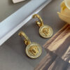 #2828 S925 Silver Needle European and American Retro Coin Earrings with High Grade, Light Luxury, Exquisite temperament Earrings for Women - Image 3