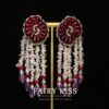 #4842 Palace style long tassel long crystal stone symmetrical earrings personalized design of high-grade temperament jewelry