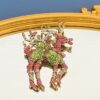 #5050 Vintage fashion high-grade brooch superflash zircon court style small temperament brooch - Image 3