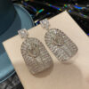 #64 S925 Silver needle temperament mysterious pattern personality ancient Egyptian wind pharaoh mummy earrings European and American heavy industry zircon earrings - Image 3