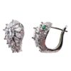 #69 S925 Silver needle European and American creative design two-color snake earrings, slightly set with gold-plated full diamond elastic snap snake stud earrings, personalized and trendy ear accessories - Image 4