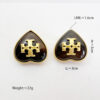 #71 European and American creative design earring earrings without ear piercings, a niche copper-plated real gold style, versatile, light luxury design, heart-shaped retro earring earrings - Image 4