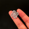 #2821 S925 Silver Needle Clover Earrings Super Shining Korean Style Simple Earrings for Women - Image 5