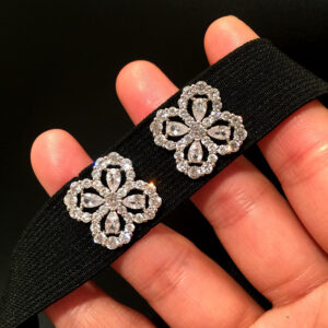 #2821 S925 Silver Needle Clover Earrings Super Shining Korean Style Simple Earrings for Women