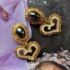 #117 Fashionable and high-end court-style earrings: Retro, versatile, and uniquely designed white heart-shaped earrings - Image 5