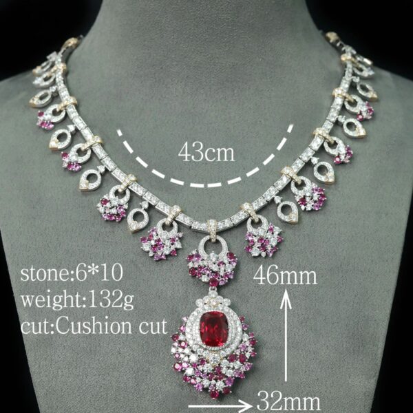 #145 Fashionable and high-end banquet necklace, exaggerated and individual design, court-style necklace - Image 6