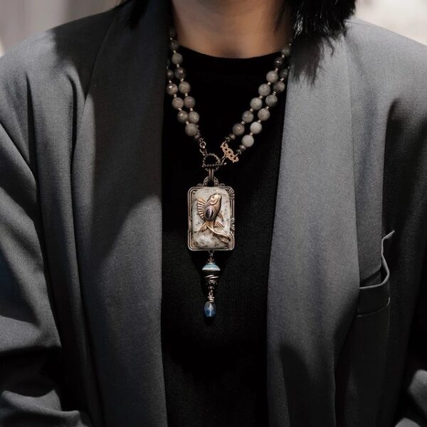#107 Fashionable and high-end court-style necklace, a retro, versatile and uniquely designed long necklace - Image 6