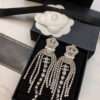 #140 Fashionable, exaggerated and high-end earrings with unique design. Classic long tassel earrings - Image 4