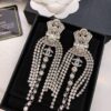 #140 Fashionable, exaggerated and high-end earrings with unique design. Classic long tassel earrings - Image 5