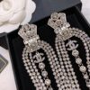 #140 Fashionable, exaggerated and high-end earrings with unique design. Classic long tassel earrings - Image 6