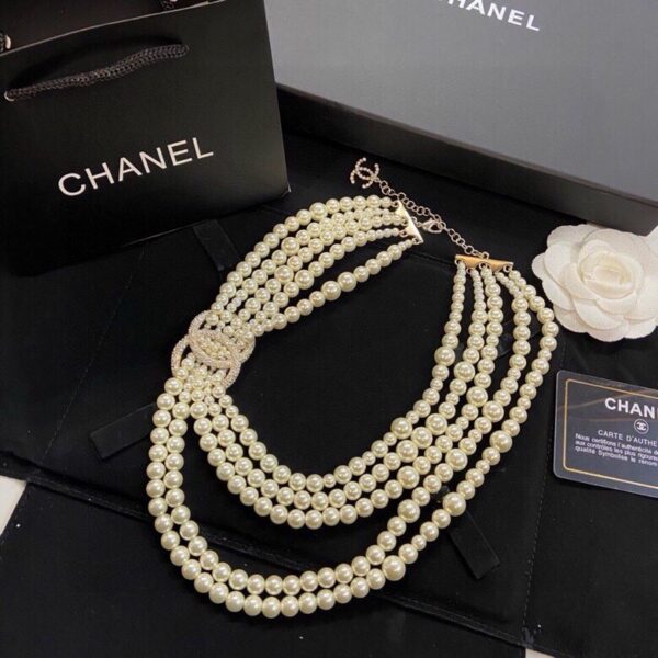 #138 Fashionable, simple and high-end pearl necklace with unique design and retro court style - Image 6