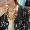 #120 Special-Interest Design High-Grade Exquisite Vintage Necklace High-End Elegant Suit Skirt Necklace French Style All-Matching Elegant Palace Style Light Luxury Waist Chain Necklace