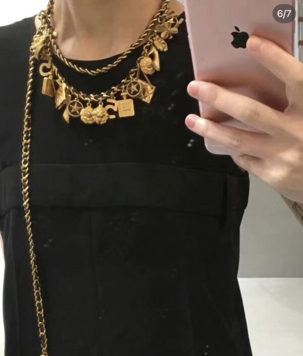 #120 Special-Interest Design High-Grade Exquisite Vintage Necklace High-End Elegant Suit Skirt Necklace French Style All-Matching Elegant Palace Style Light Luxury Waist Chain Necklace - Image 3