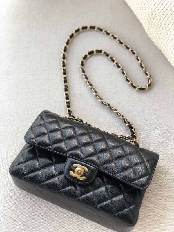 #155CF23cm black ball gold Classic handbag - Image 3