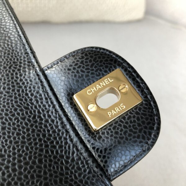 #155CF23cm black ball gold Classic handbag - Image 8