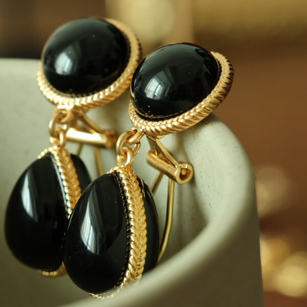 #169 Retro, exaggerated, high-end, elegant and light luxury fashion earrings - Image 3