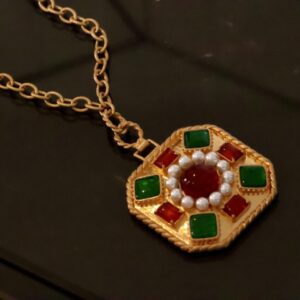 #306 Fashionable and high-end Retro Necklace, glass Pearl Necklace