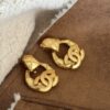 Vintage gold CC earrings, bracelet set - Image 2
