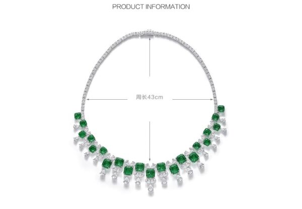 #251 #251 Laboratory-grown Emerald Ladies' Evening Necklace - Image 5