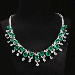 #251 #251 Laboratory-grown Emerald Ladies' Evening Necklace