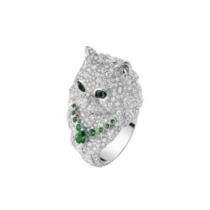 #189 Fashionable, high-end and elegant green cat-shaped ring