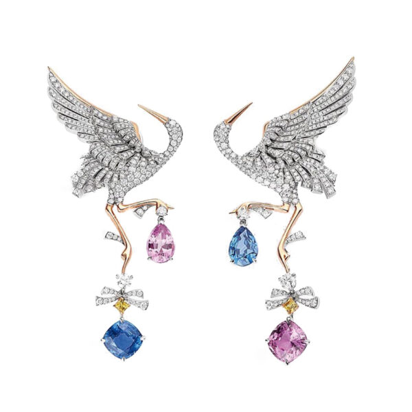 #192 Fashionable, high-end and elegant Crane Lady Earrings