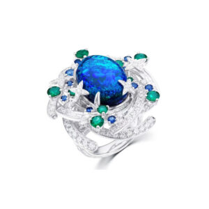 #246 Fashionable and high-end 925 silver niche design exquisite girls' ring