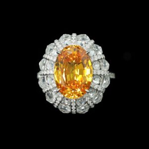 #255 Fashionable and high-end 925 silver niche design oval girls' ring