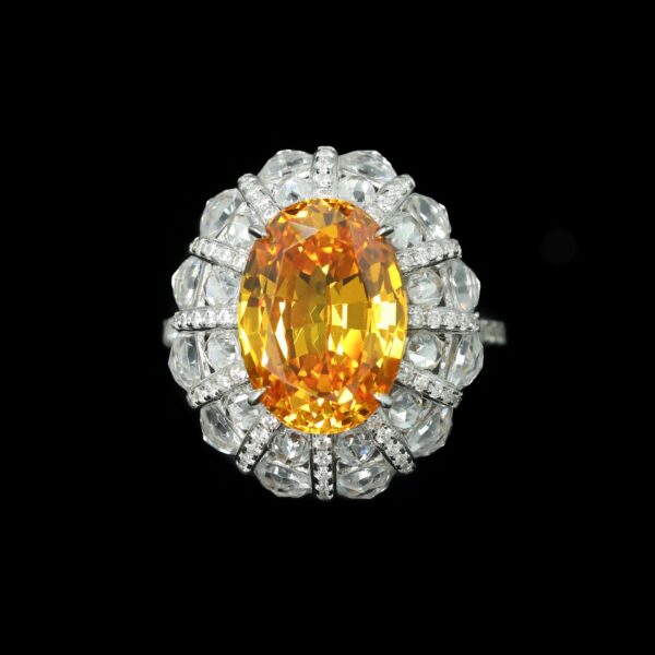 #255 Fashionable and high-end 925 silver niche design oval girls' ring