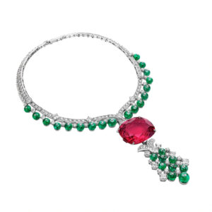 #264 Fashionable and high-end 925 silver niche design green long pendant Girls' necklace