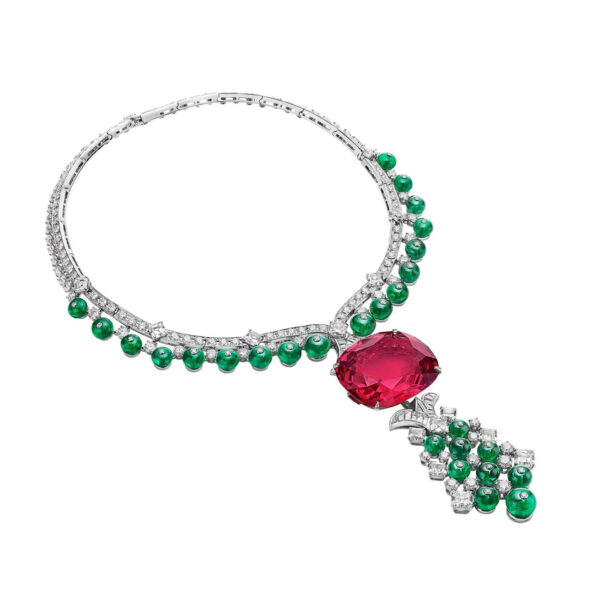 #264 Fashionable and high-end 925 silver niche design green long pendant Girls' necklace
