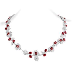 #265 Fashionable and high-end 925 silver niche design rose-shaped girls' necklace