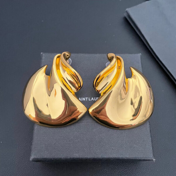 #303 Retro Heavy Industry New Niche High-end irregular ear Clip earrings - Image 6