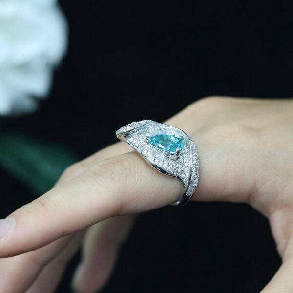 #238 Fashionable and high-end 925 silver Niche and versatile Girls' Ring - Image 3