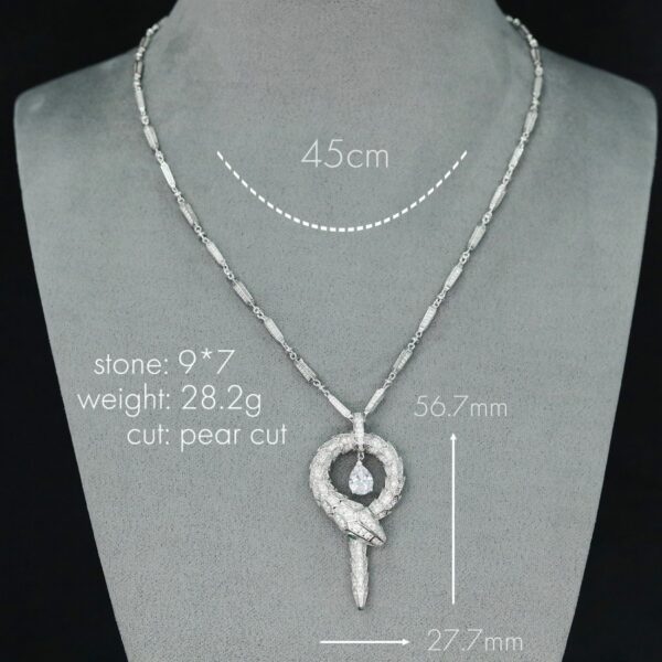 #187 Fashionable, High-end and Elegant Jewelry Party Event Snake-shaped necklace - Image 10