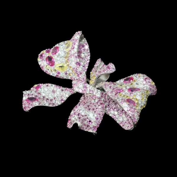 #258 Fashionable and High-end 925 silver Niche Design Bow Tie Style women's brooch - Image 4