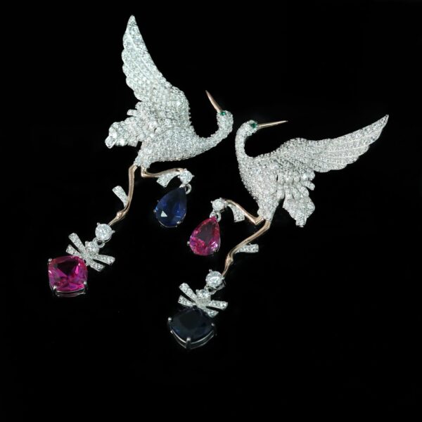#192 Fashionable, high-end and elegant Crane Lady Earrings - Image 8