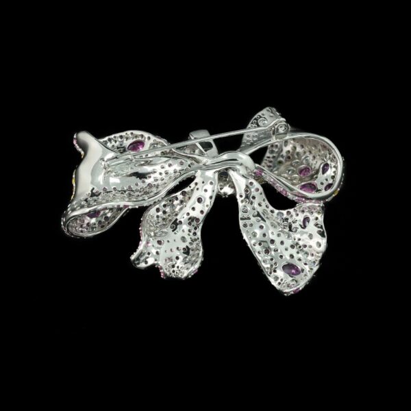 #258 Fashionable and High-end 925 silver Niche Design Bow Tie Style women's brooch - Image 5