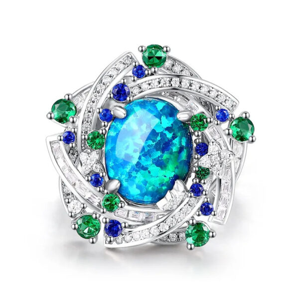 #246 Fashionable and high-end 925 silver niche design exquisite girls' ring - Image 6