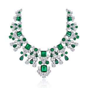 #304 925silver symmetrical sunflower Geometric 8.5ct high-carbon diamond Necklace