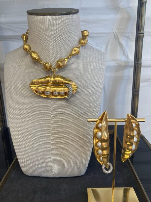 #166 Retro, exaggerated, high-end, elegant and light luxury fashion necklace and earrings - Image 2