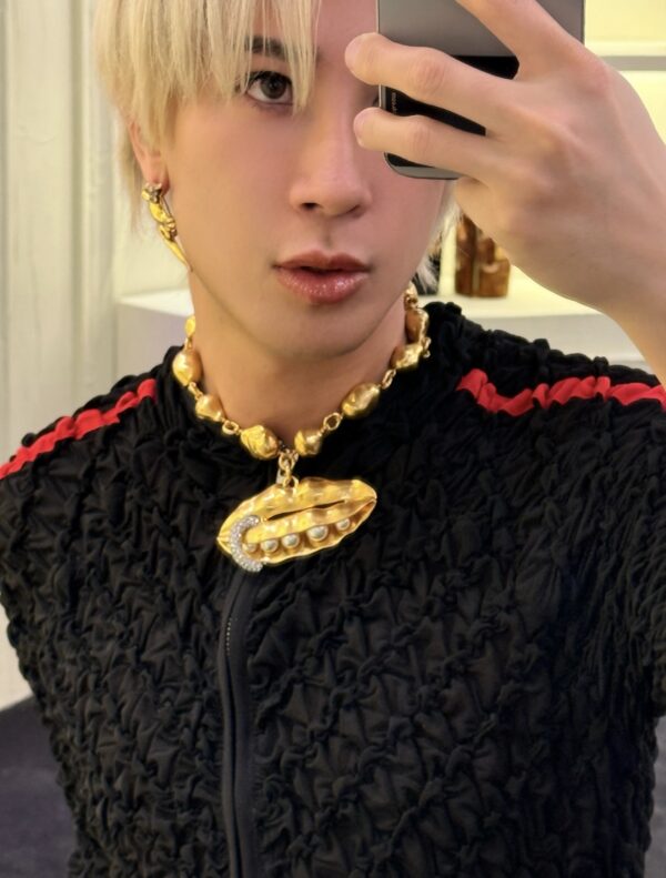 #166 Retro, exaggerated, high-end, elegant and light luxury fashion necklace and earrings - Image 5