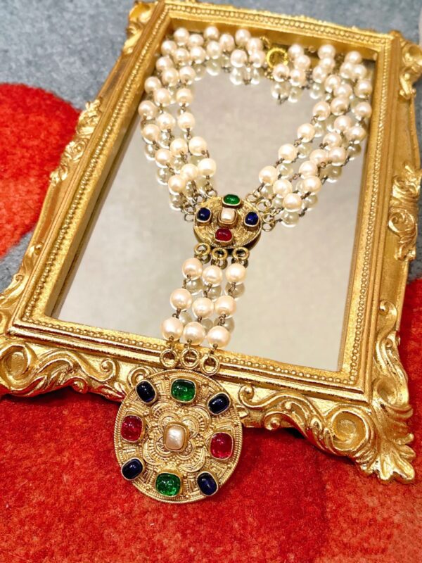 #295 Fashionable and high-end retro exaggerated pearl necklace