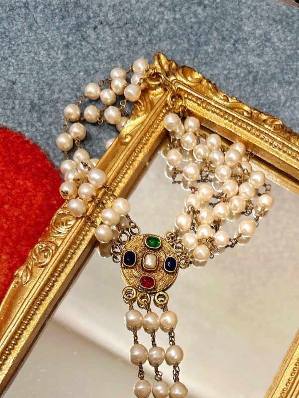 #295 Fashionable and high-end retro exaggerated pearl necklace - Image 4