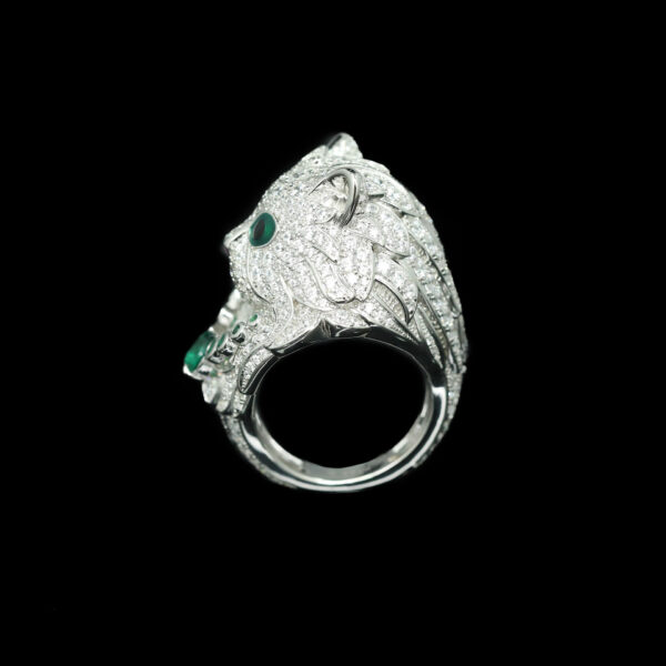 #189 Fashionable, high-end and elegant green cat-shaped ring - Image 2
